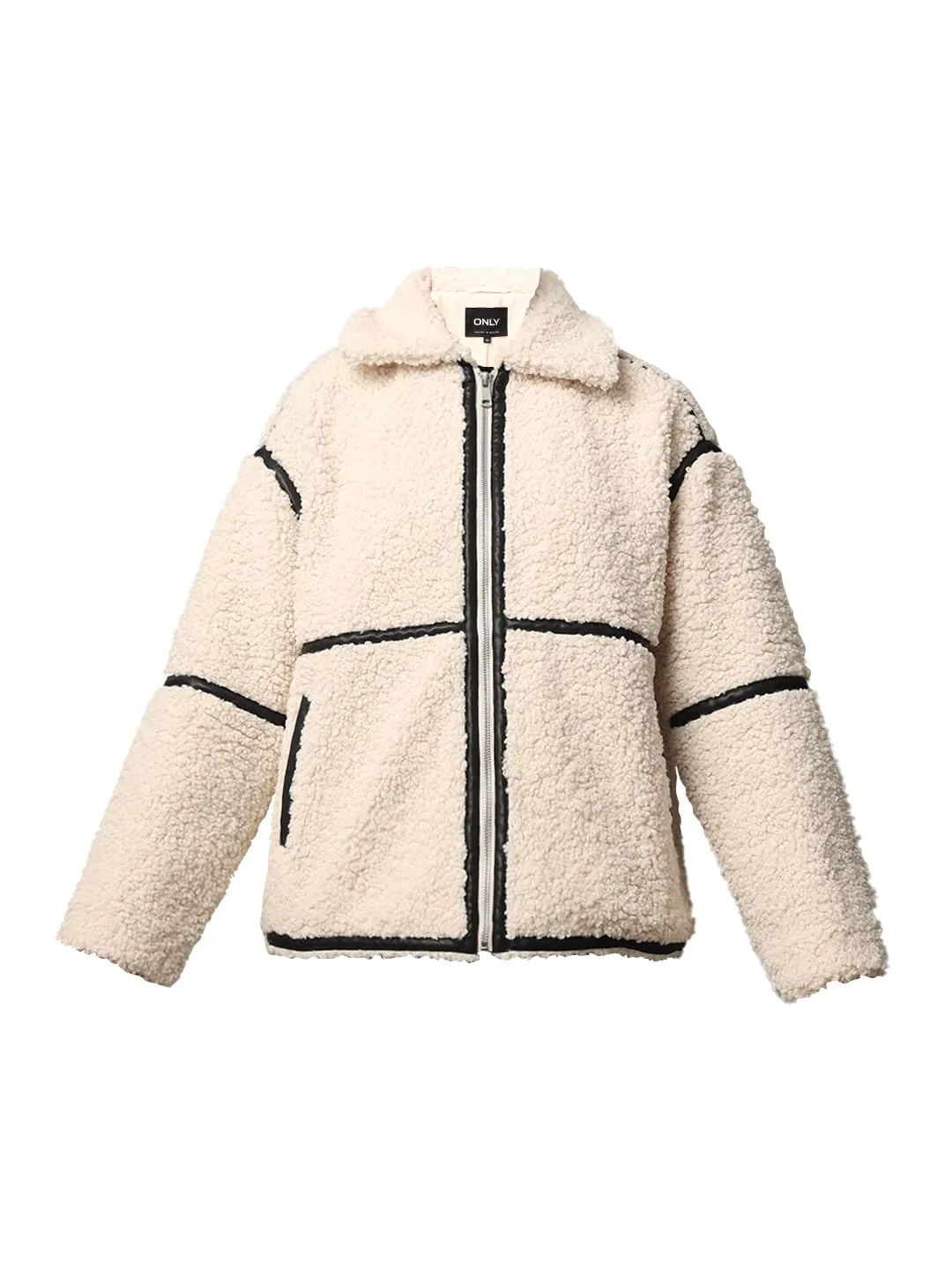 ONLY Onlparis giacca teddy panna S