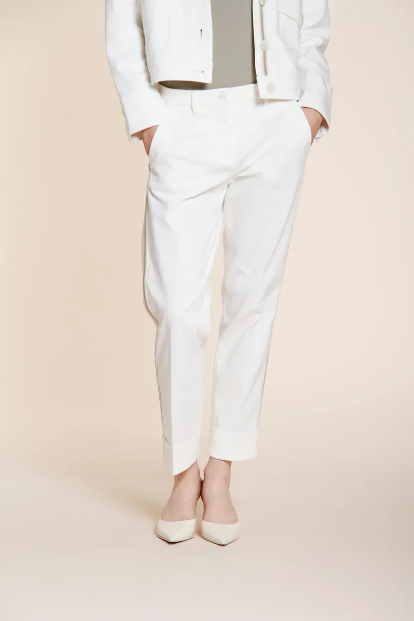 Mason's New York Carrot pantalone chino bianco jersey