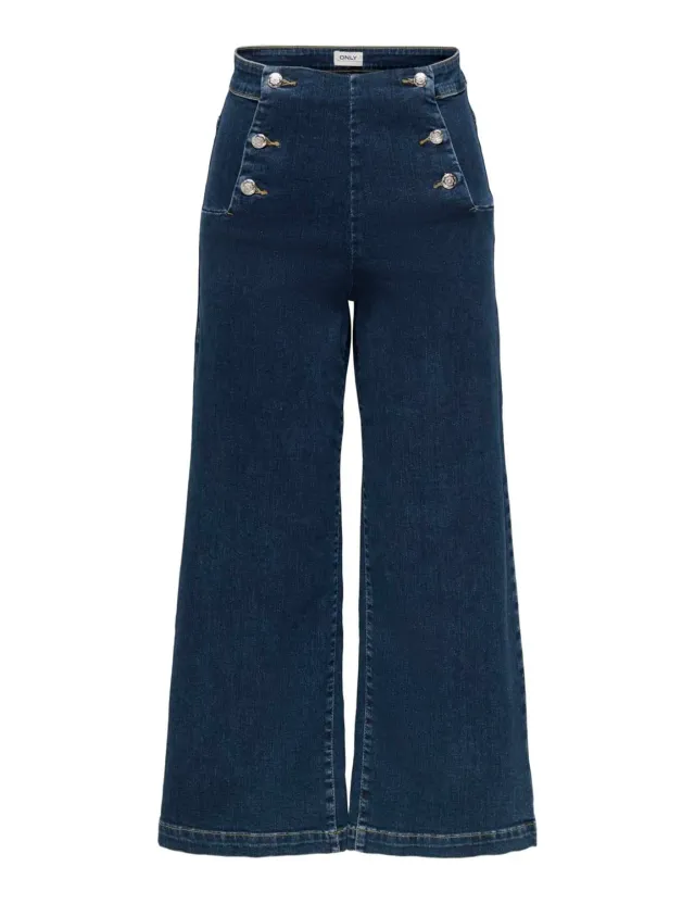 ONLY Onlnew Madison Wide Crop Jeans Donna M blu