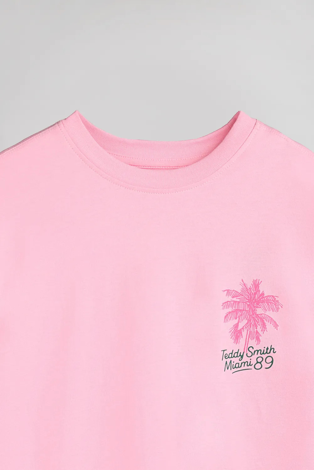 Teddy Smith T-Luciene MC JR t-shirt Rose Bonbon bimba
