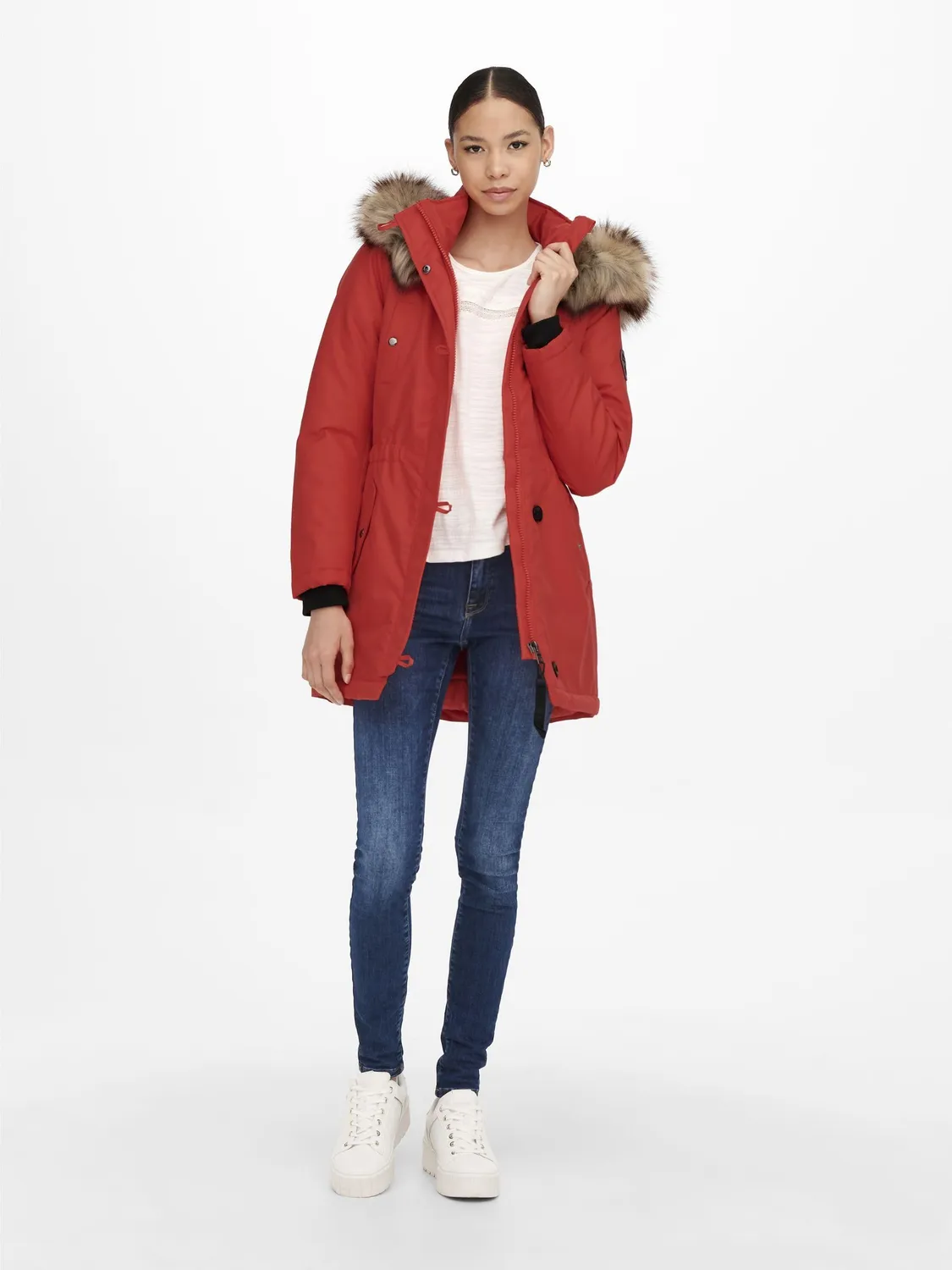ONLY Onliris Parka giubbotto donna cappuccio pelliccia