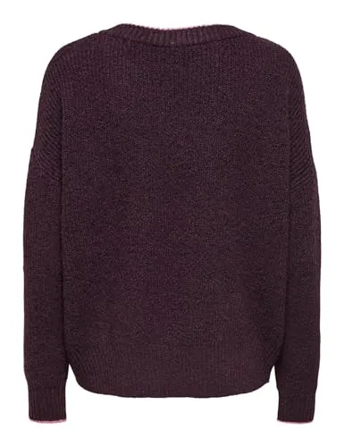 ONLY Onlhavanna LS Rib V-Neck Knt maglia donna