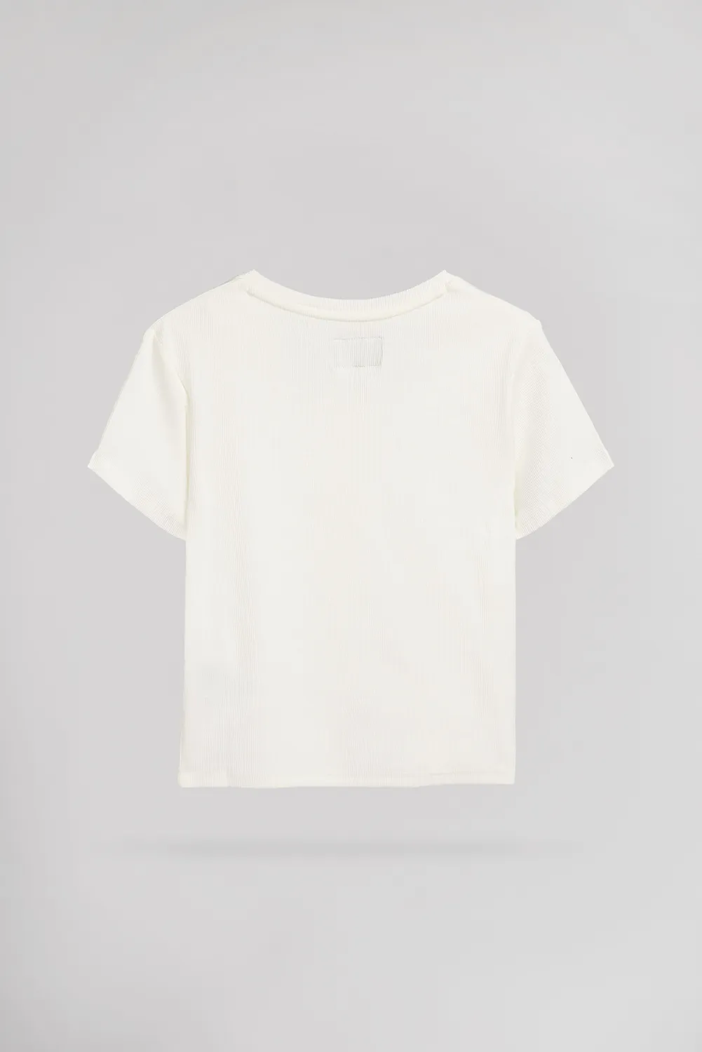 Teddy Smith T-Lol MC T-Shirt Bianca Donna Costina Bottoni