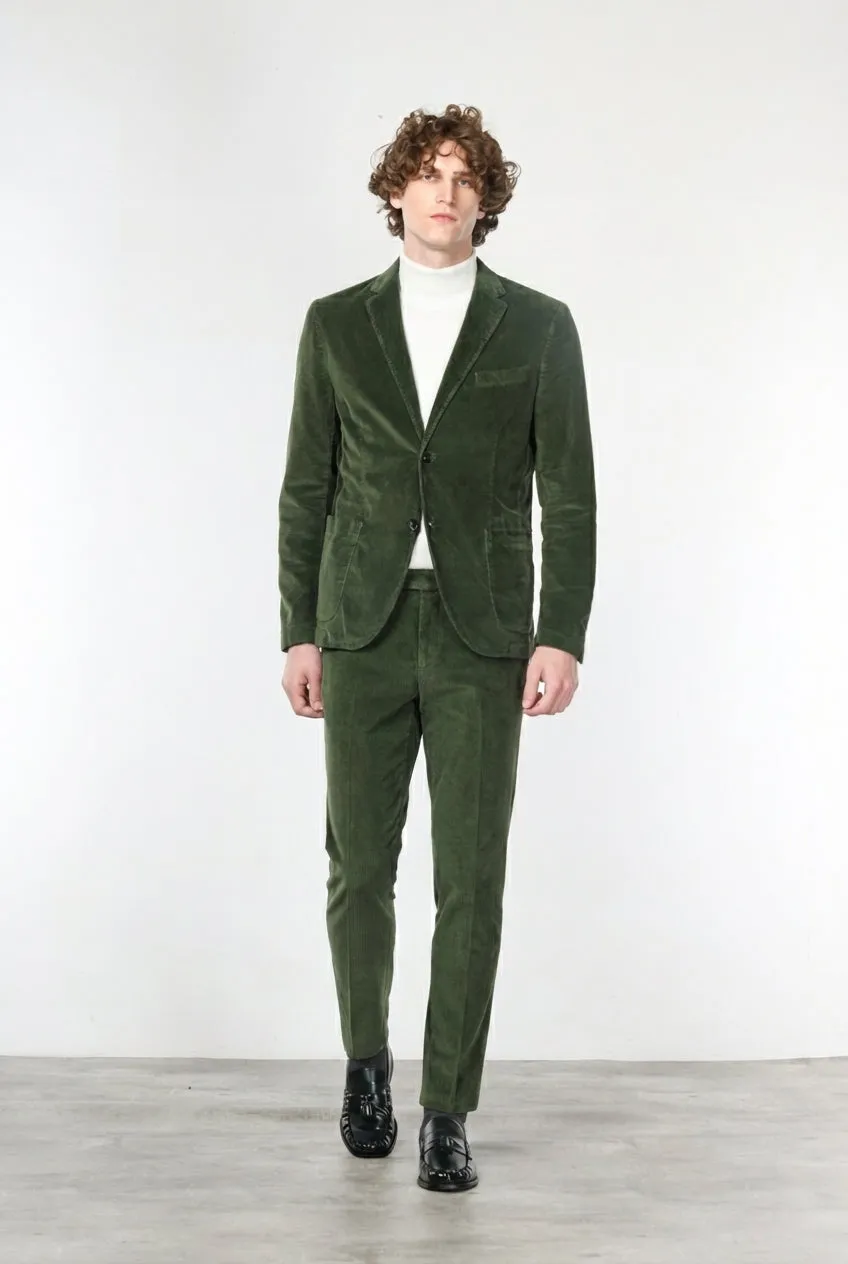 Mason's Milano Jogger chino uomo verde bosco velluto