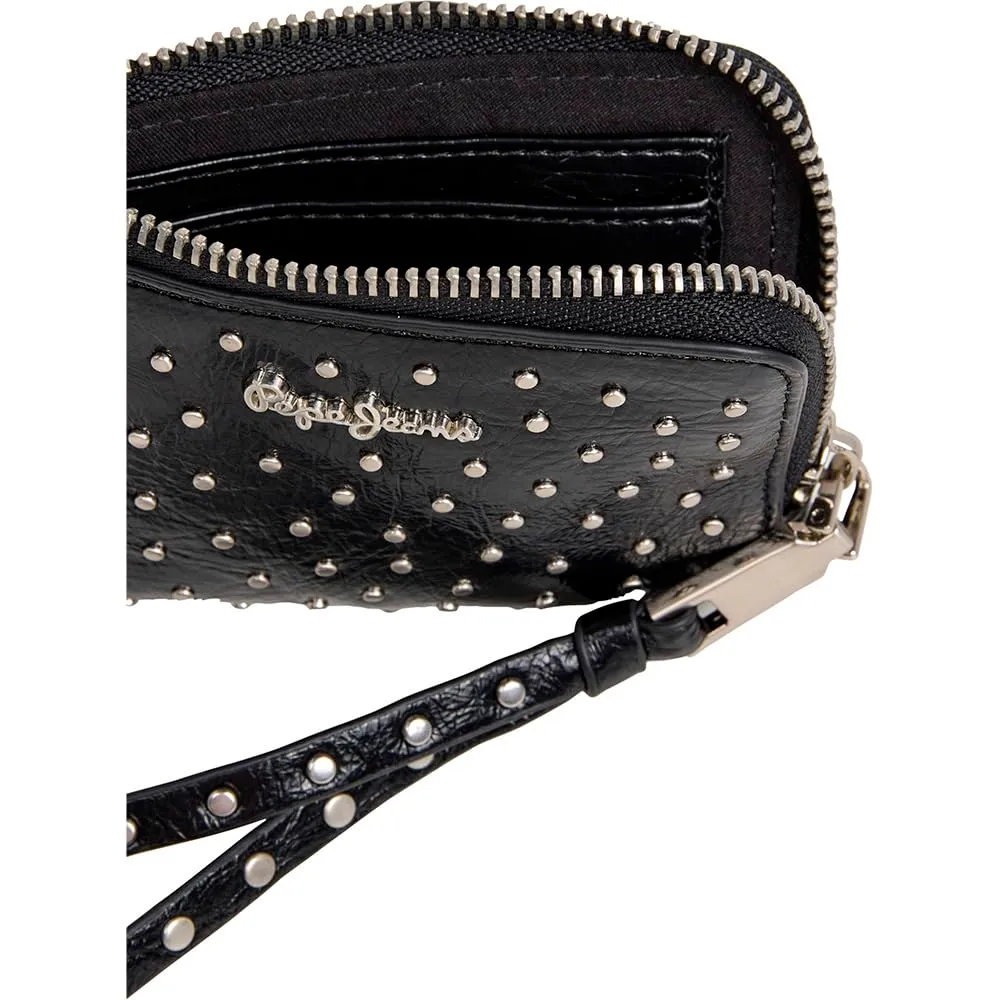 Pepe Jeans Dahlia portafoglio donna nero zip RFID
