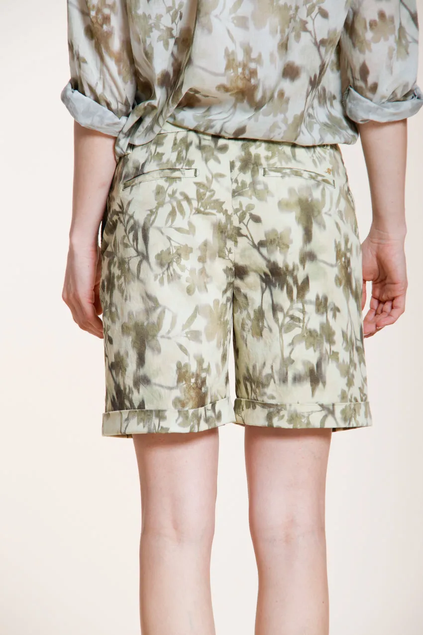 Mason's Jaqueline bermuda donna slim stucco foglie