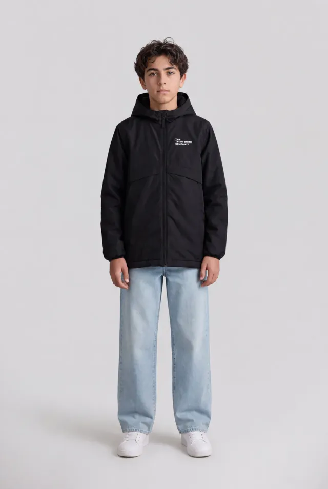 Teddy Smith P-Hanz JR parka ragazzo nero imbottito