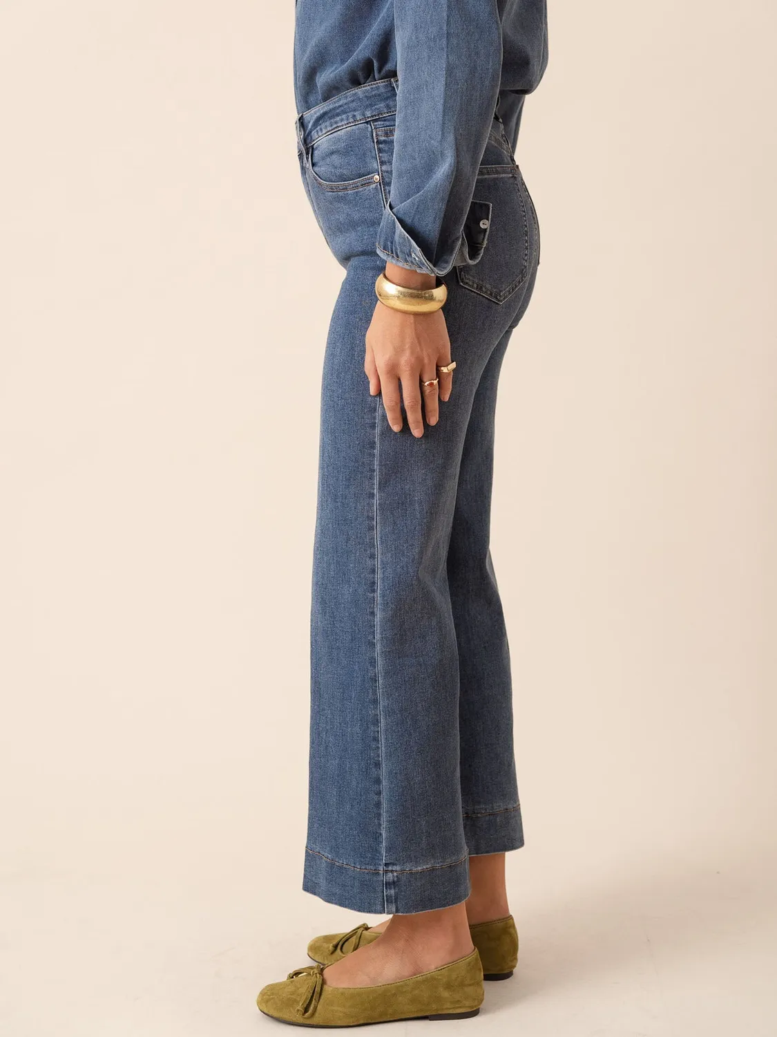 Oraije Windy Jeans Wide Blu Stone