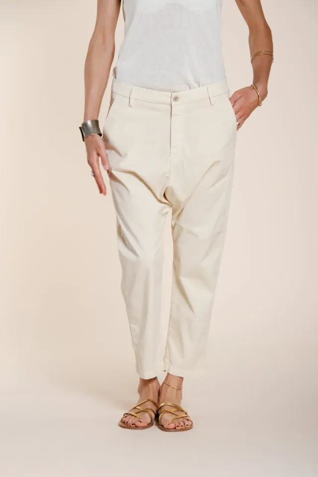 Mason's Malibu Jogger pantalone chino donna latte carrot