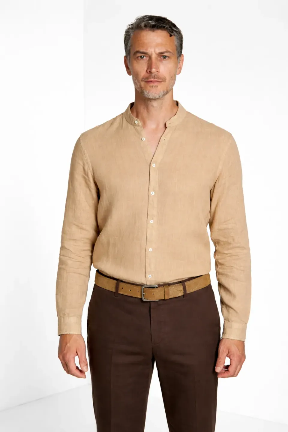 Mason’s Porto camicia uomo lino sabbia