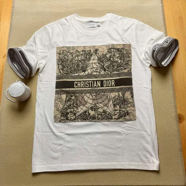 Never Say Never Dior t-shirt tessuto personalizzata a mano