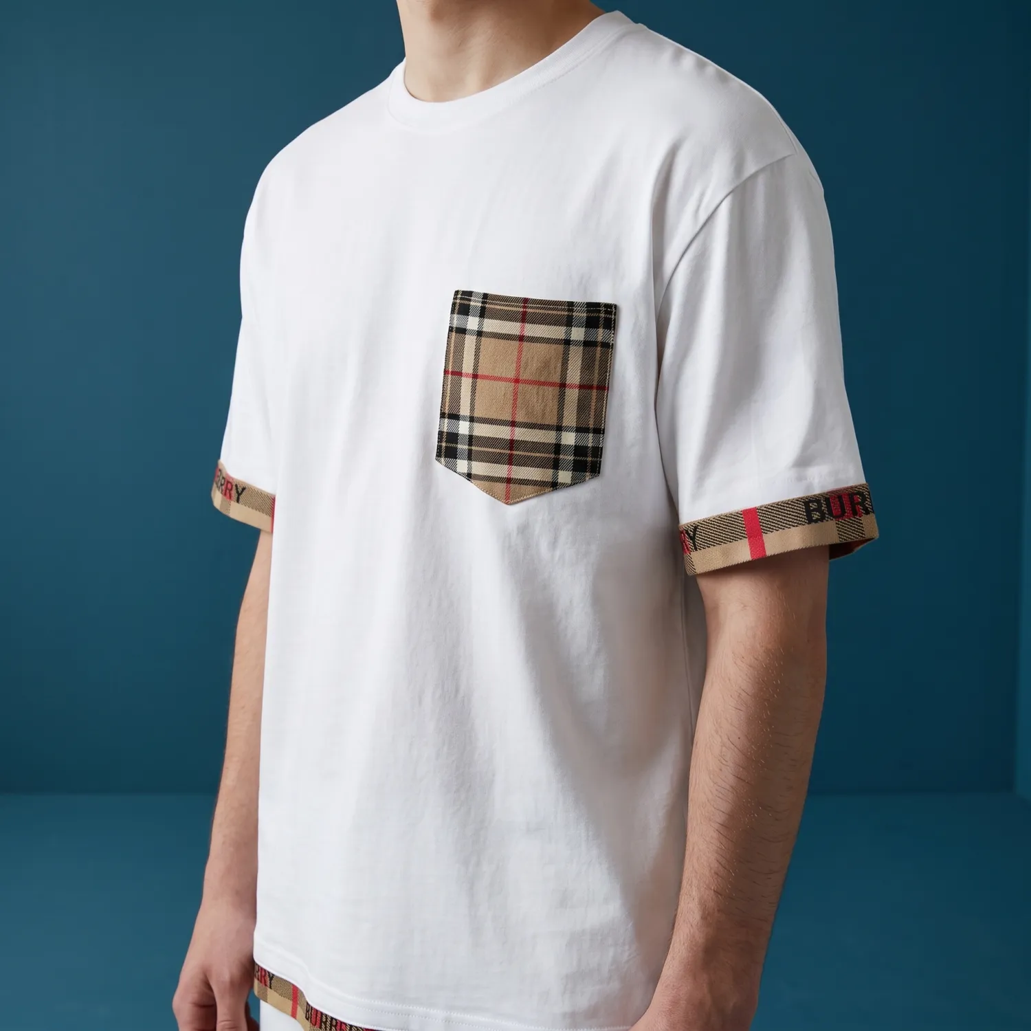 Never Say Never t-shirt personalizzata tessuto Burberry