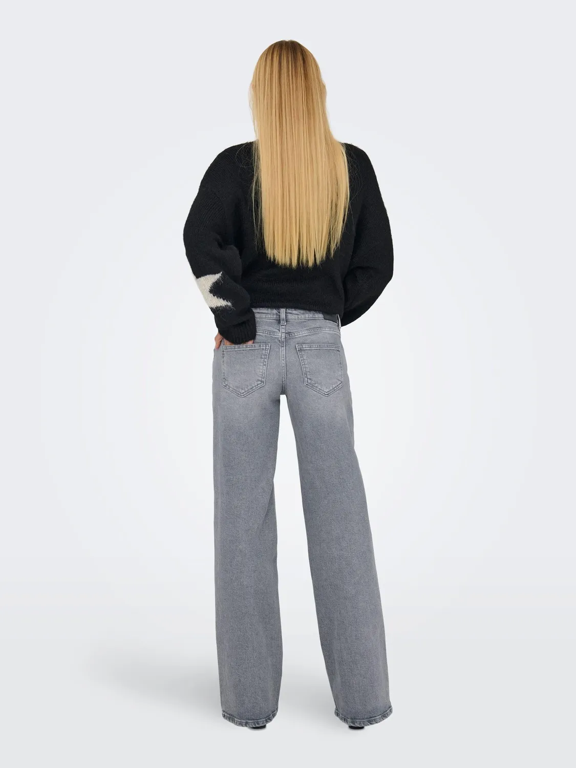 ONLY Onljuicy Wide Leg Jeans 32W/32L vita bassa