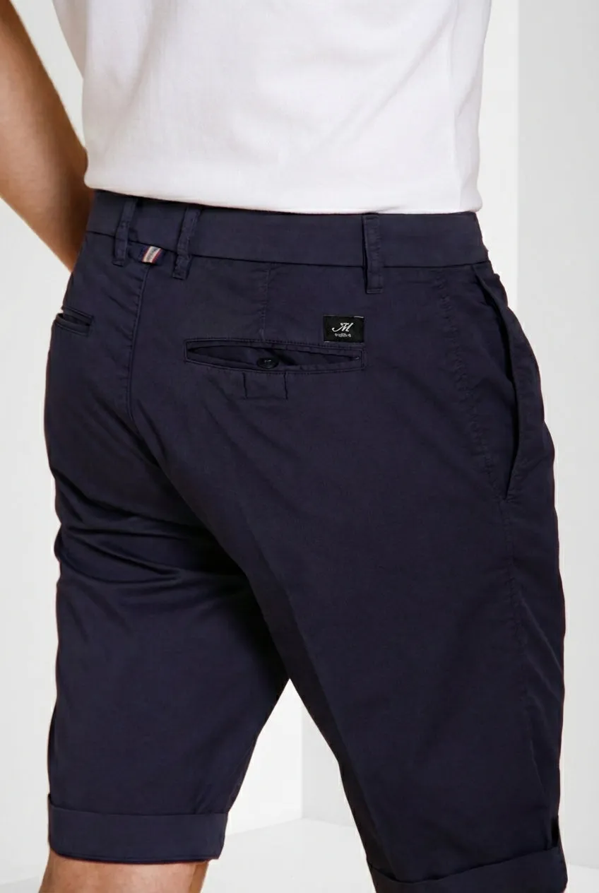 Mason's London bermuda chino blu navy regular gabardina