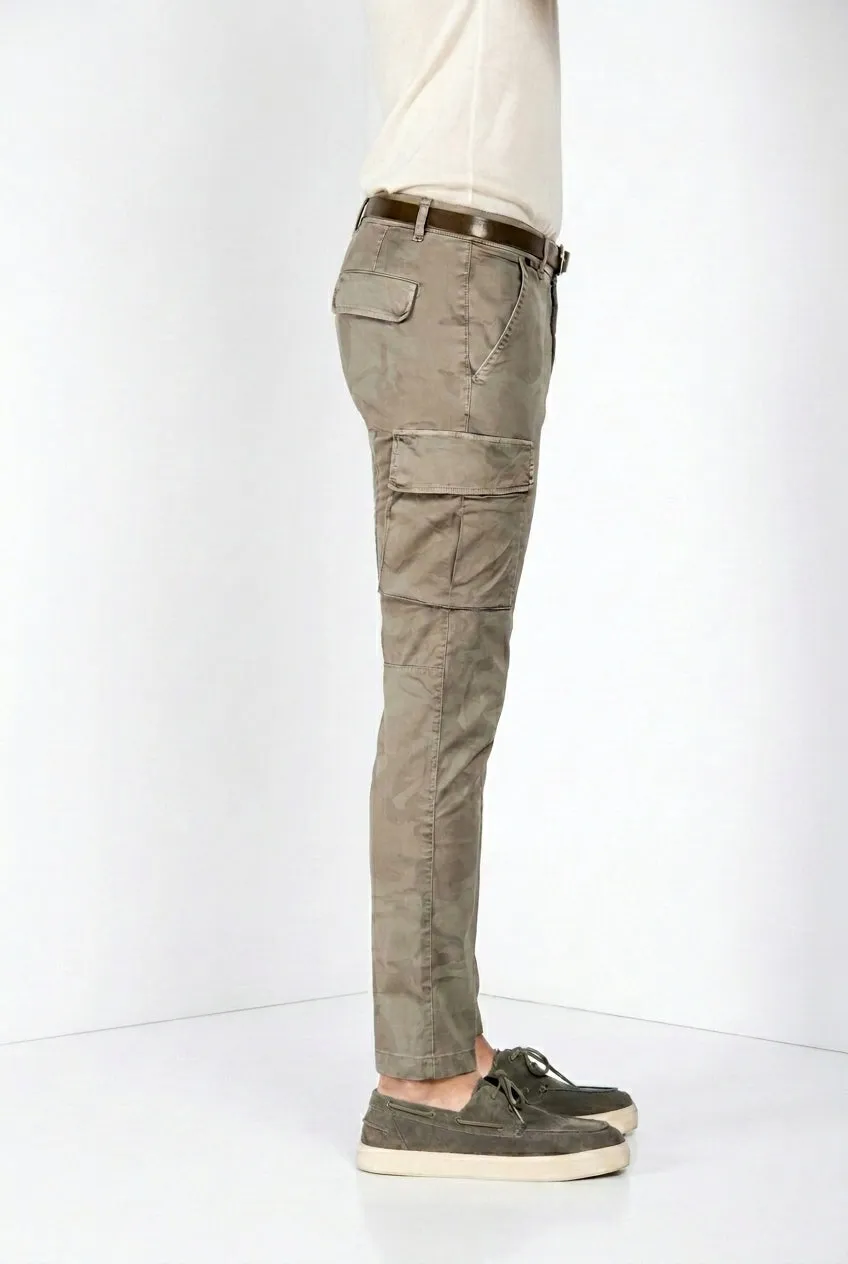 Mason's Chile pantalone cargo uomo salvia camouflage extra slim