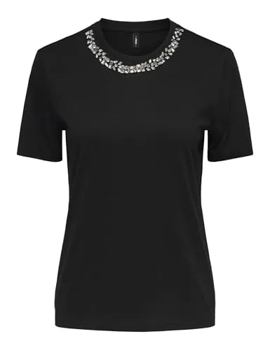 ONLY Onlparker top donna L nero manica corta