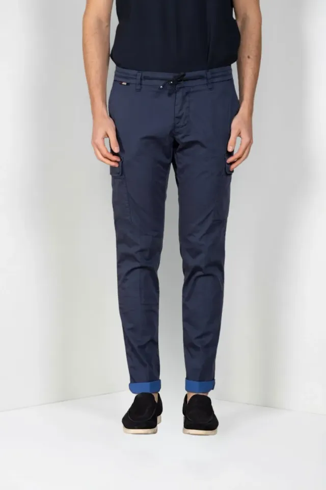 Mason's Chile Jogger cargo uomo blu navy extra slim