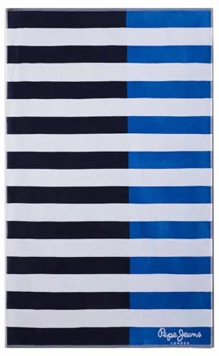 Pepe Jeans Stripes Towel Asciugamano Blu Cotone