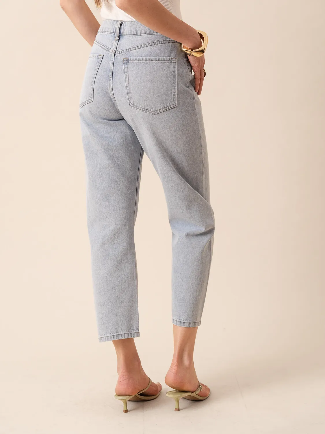 Oraije Boy jeans barrel blu chiaro
