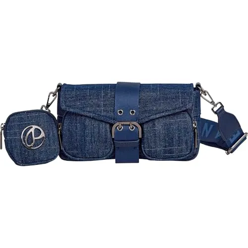 Pepe Jeans Giselda borsa tracolla donna viola multi tasche