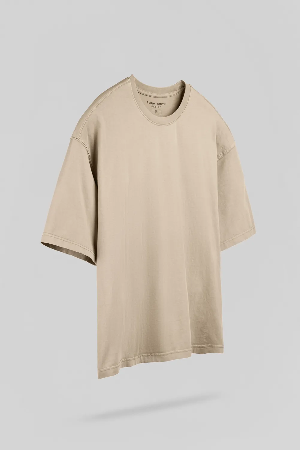 Teddy Smith Essential T-Essential t-shirt beige lino oversize