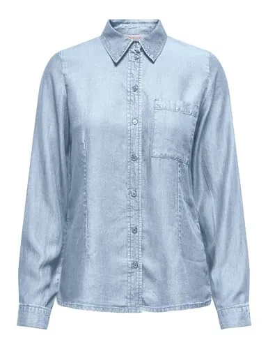 ONLY Onlcharis Life Camicia Aderente Blu L