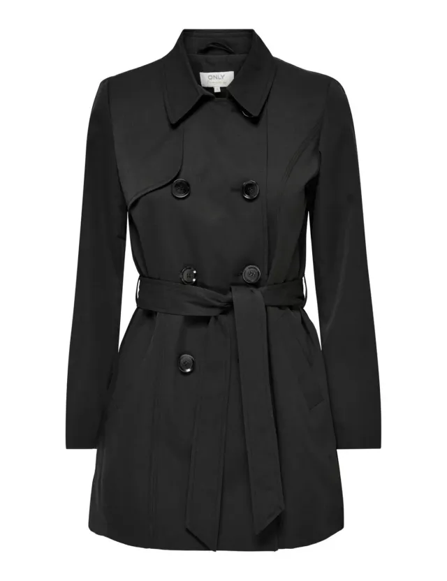 ONLY Onlvalerie trench nero donna leggero