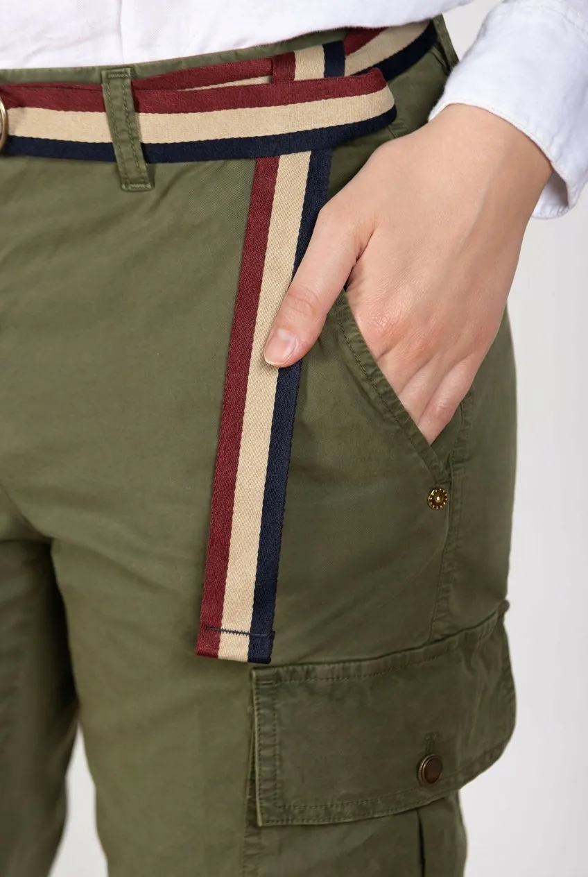 Mason's Marlene Cargo pantalone verde bosco carrot fit