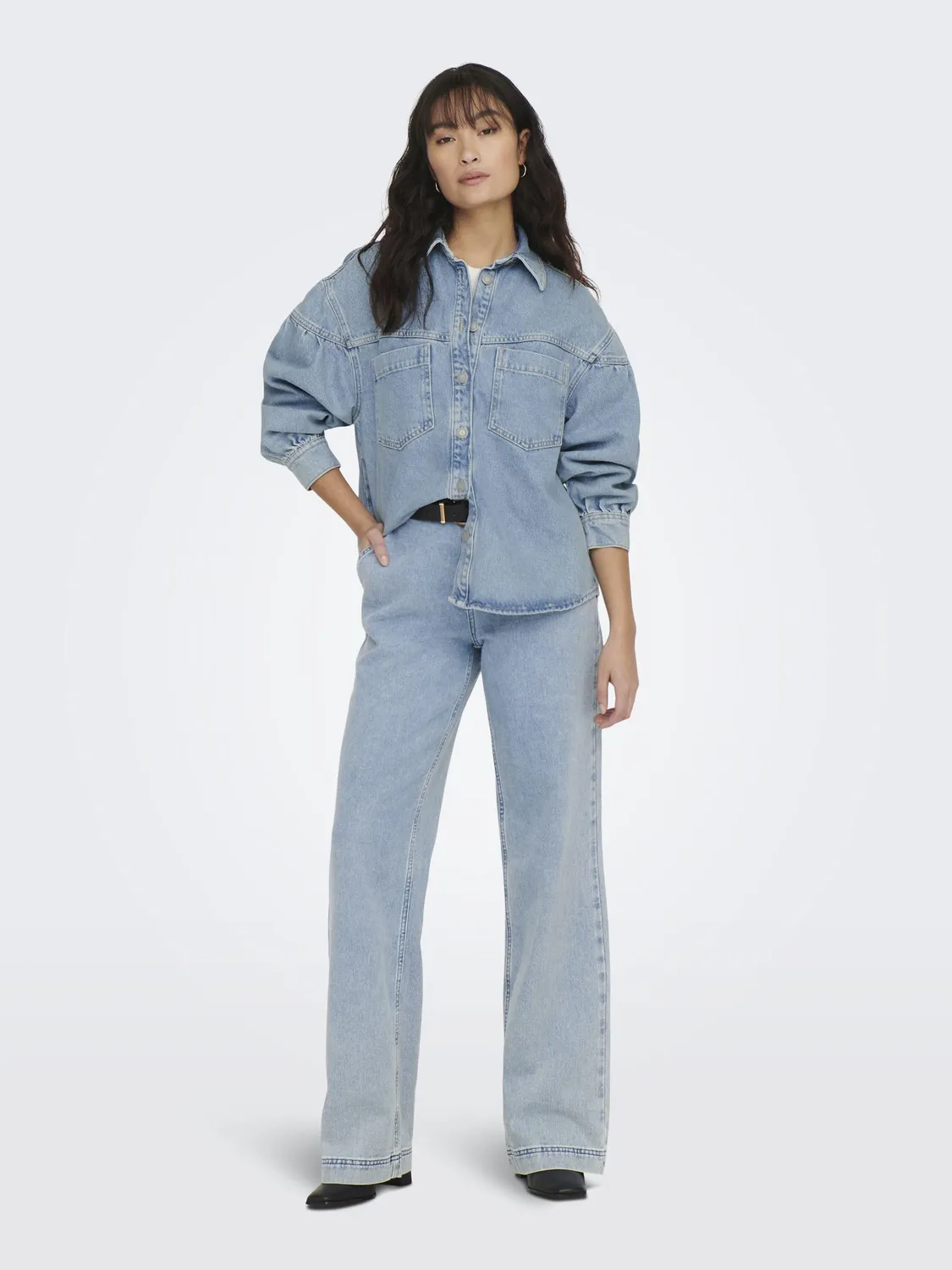 ONLY Onlanni giacca jeans Mix Blu Chiaro XS
