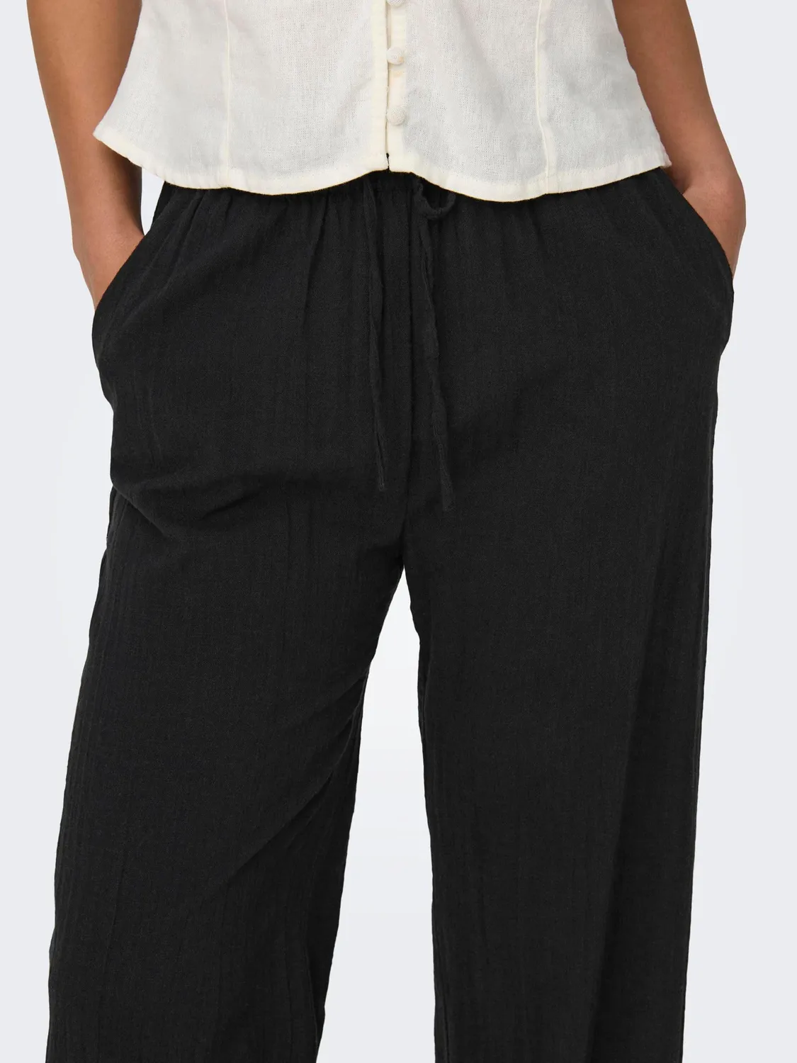ONLY Onltizana pantaloni donna neri cotone