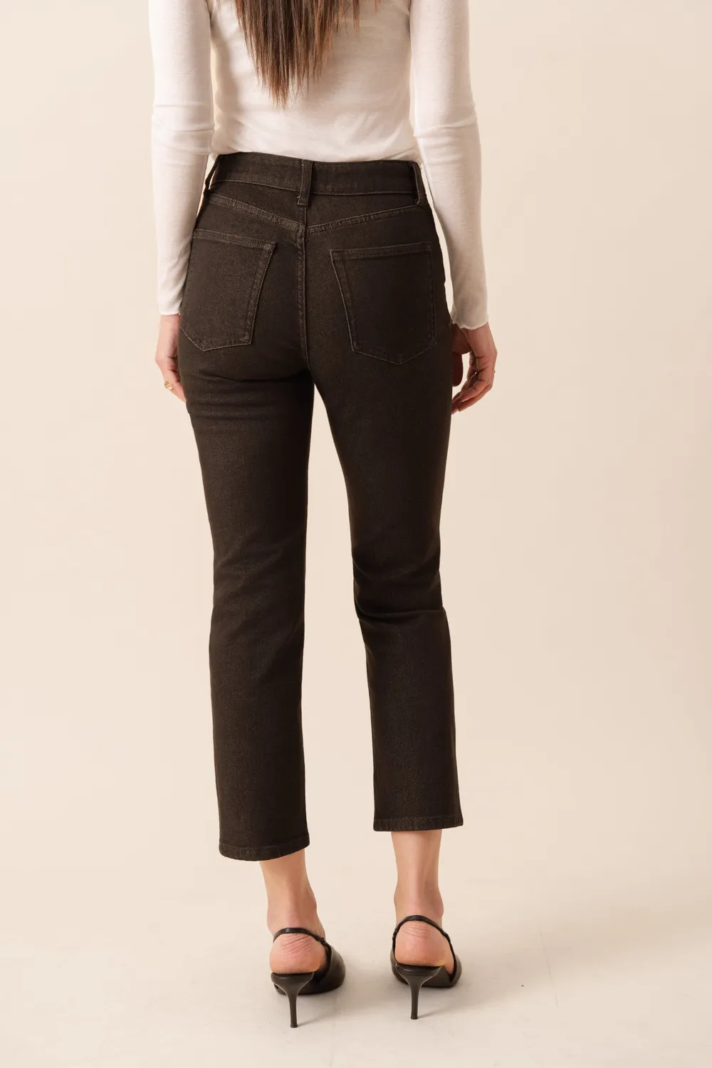 Oraije Mia jeans momfit cioccolato