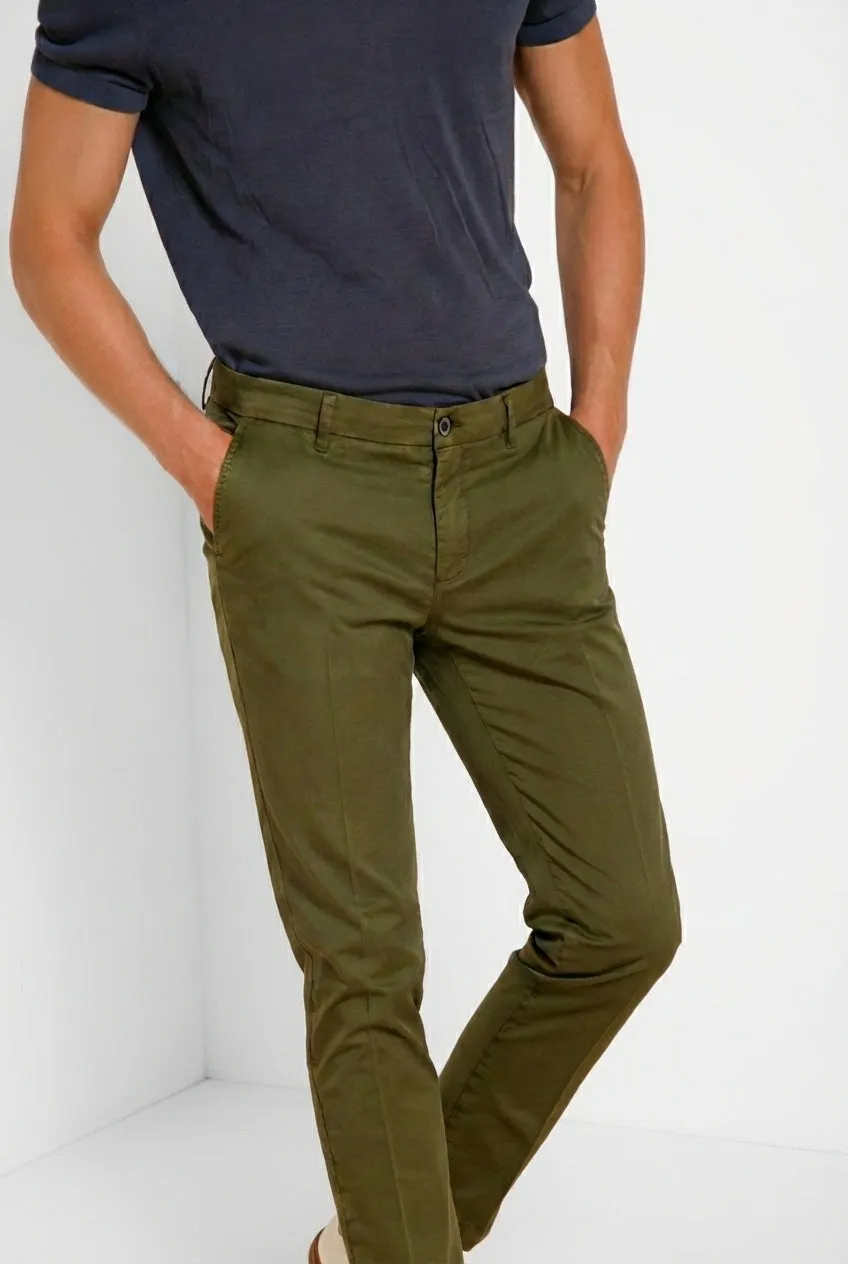Mason’s Milano chino verde bosco extra slim