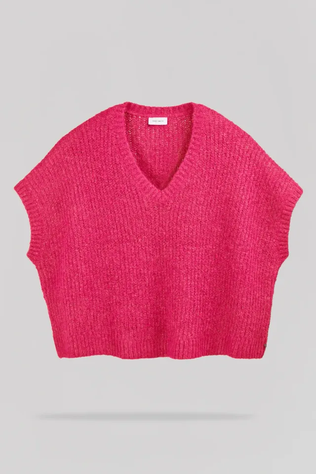 Teddy Smith P-Malia Gilet Donna Rosa Fluo Oversize