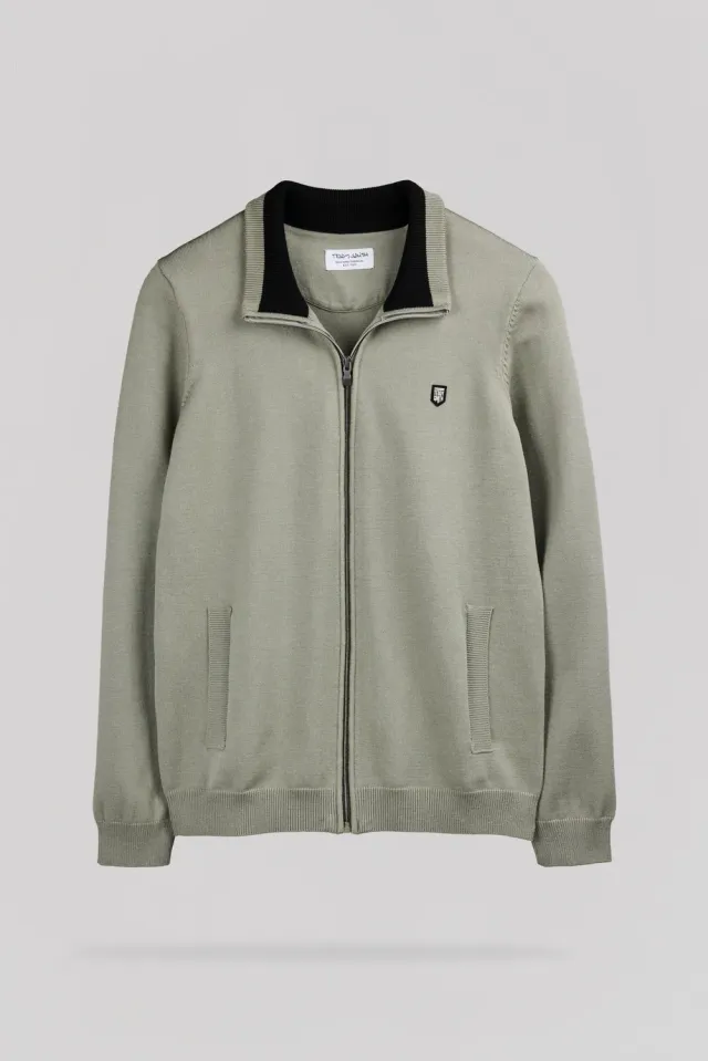 Teddy Smith G-Martyn Gilet Uomo Bleach Kaki Zip