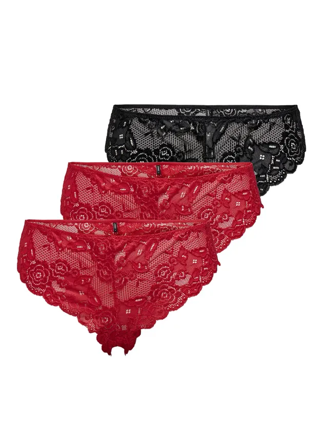 ONLY Onlchloe reggiseno pizzo rosso High Risk Red