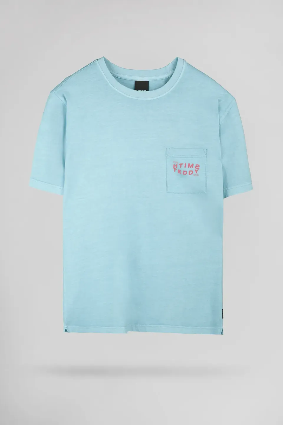Teddy Smith T-Squad MC t-shirt larga blu lagon delavé