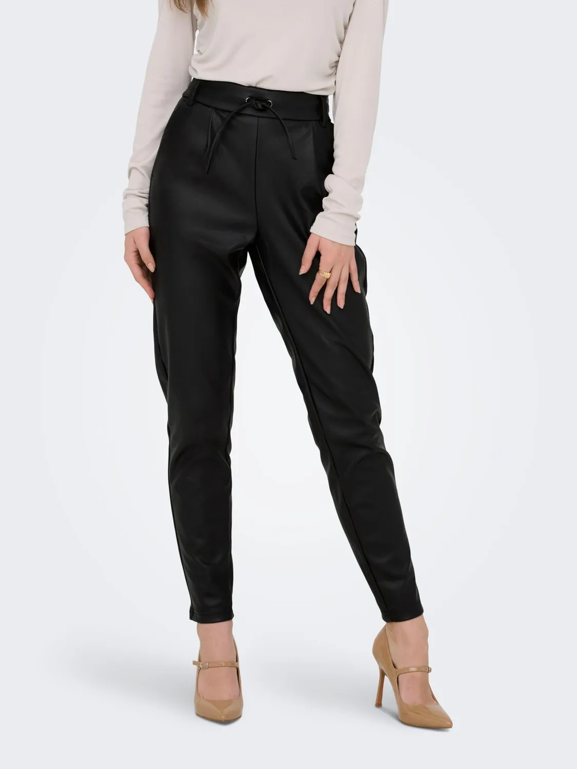 Only Onlpoptrash pantaloni donna coated nero M