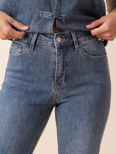 Oraije Maryline jeans dritti sfrangiati classici