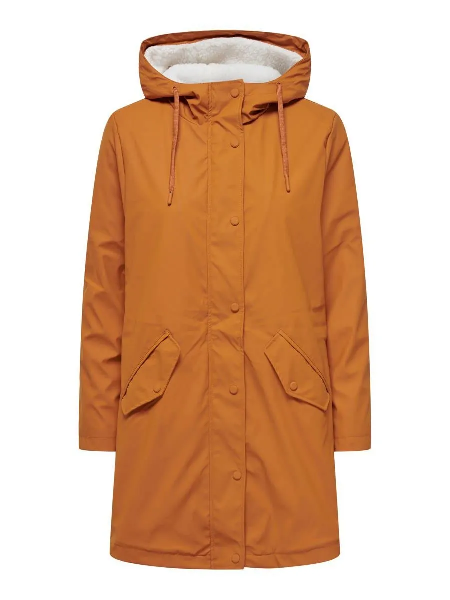 ONLY Raincoat Giacca Antipioggia con Teddy fodera