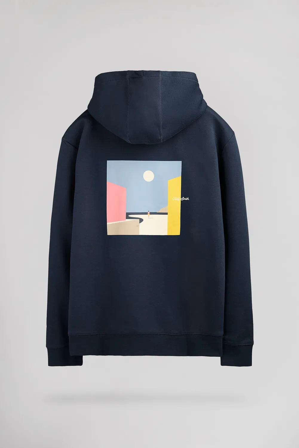 Teddy Smith S-Minimalist Felpa Cappuccio Uomo Total Navy