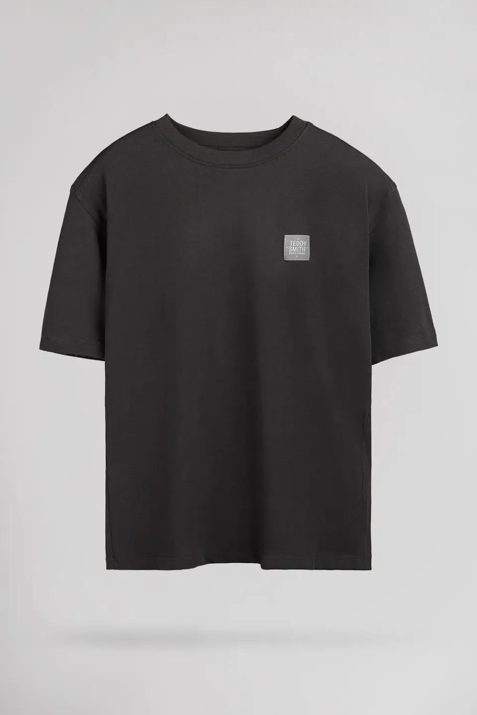 Teddy Smith T-Ylvain T-Shirt Grigio Antracite 100% Cotone