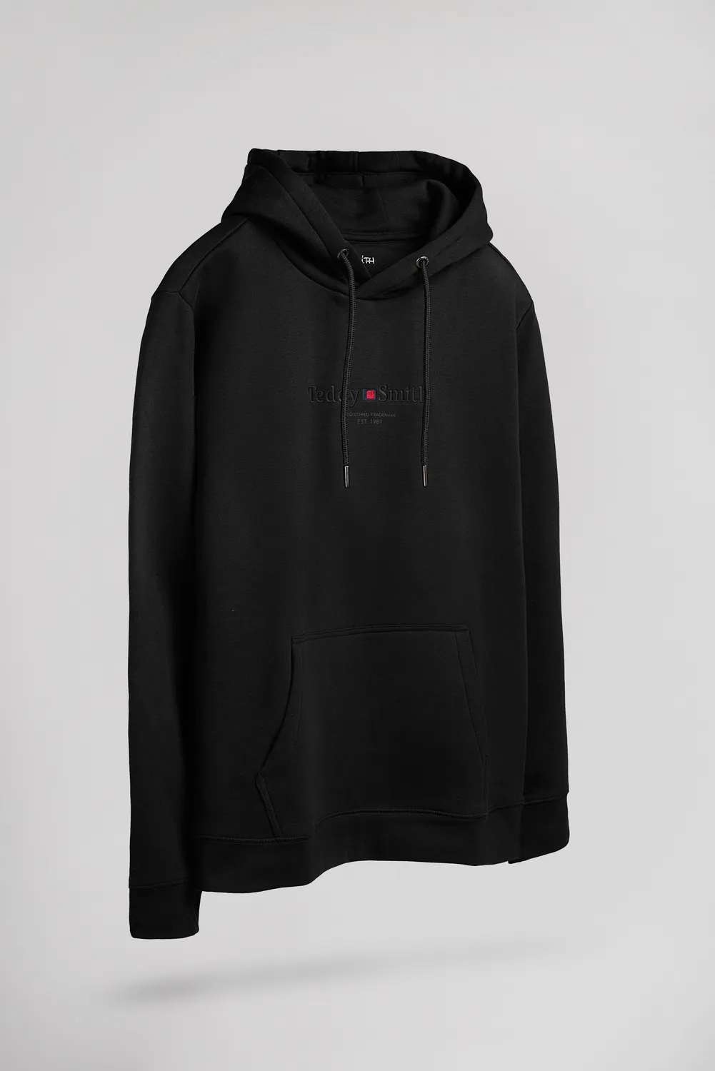 Teddy Smith S-Jim Hoody felpa cappuccio nera uomo