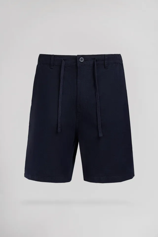 Teddy Smith S-Linen Chino S shorts navy lino cotone