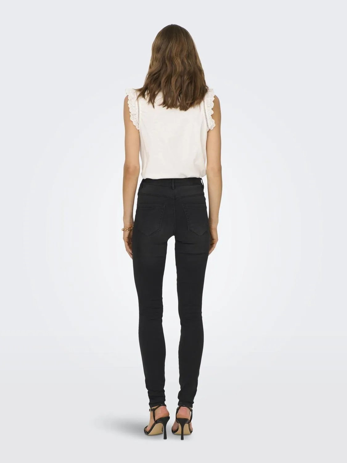 Only Onlroyal Life jeans donna M/30L skinny vita alta