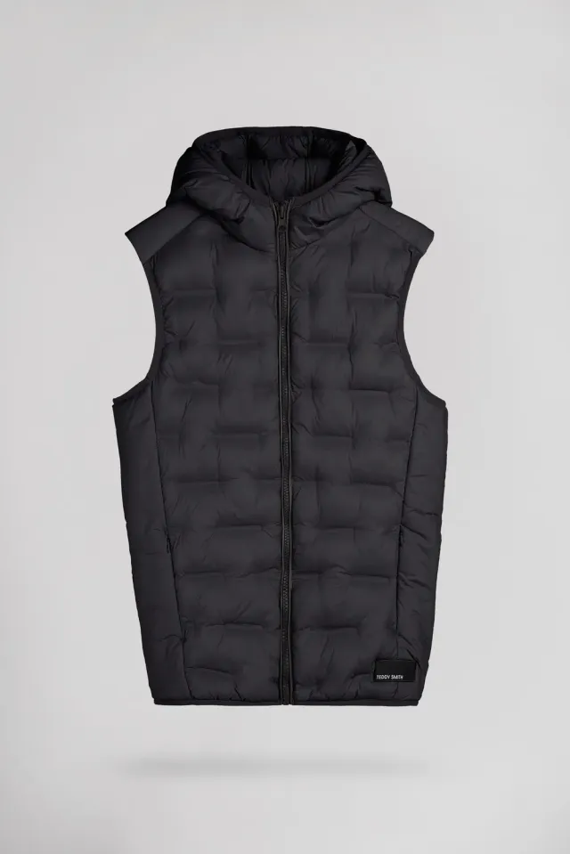 Teddy Smith B-Toran Hood Jr gilet bimbo nero leggero