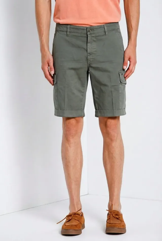 Mason’s Chile Bermuda Cargo Uomo Verde Militare Slim