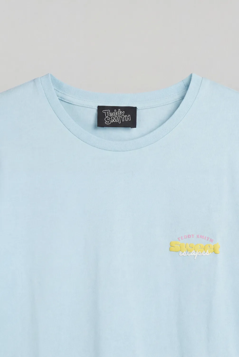 Teddy Smith T-ICY MC BLEU LAGON t-shirt blu laguna oversize