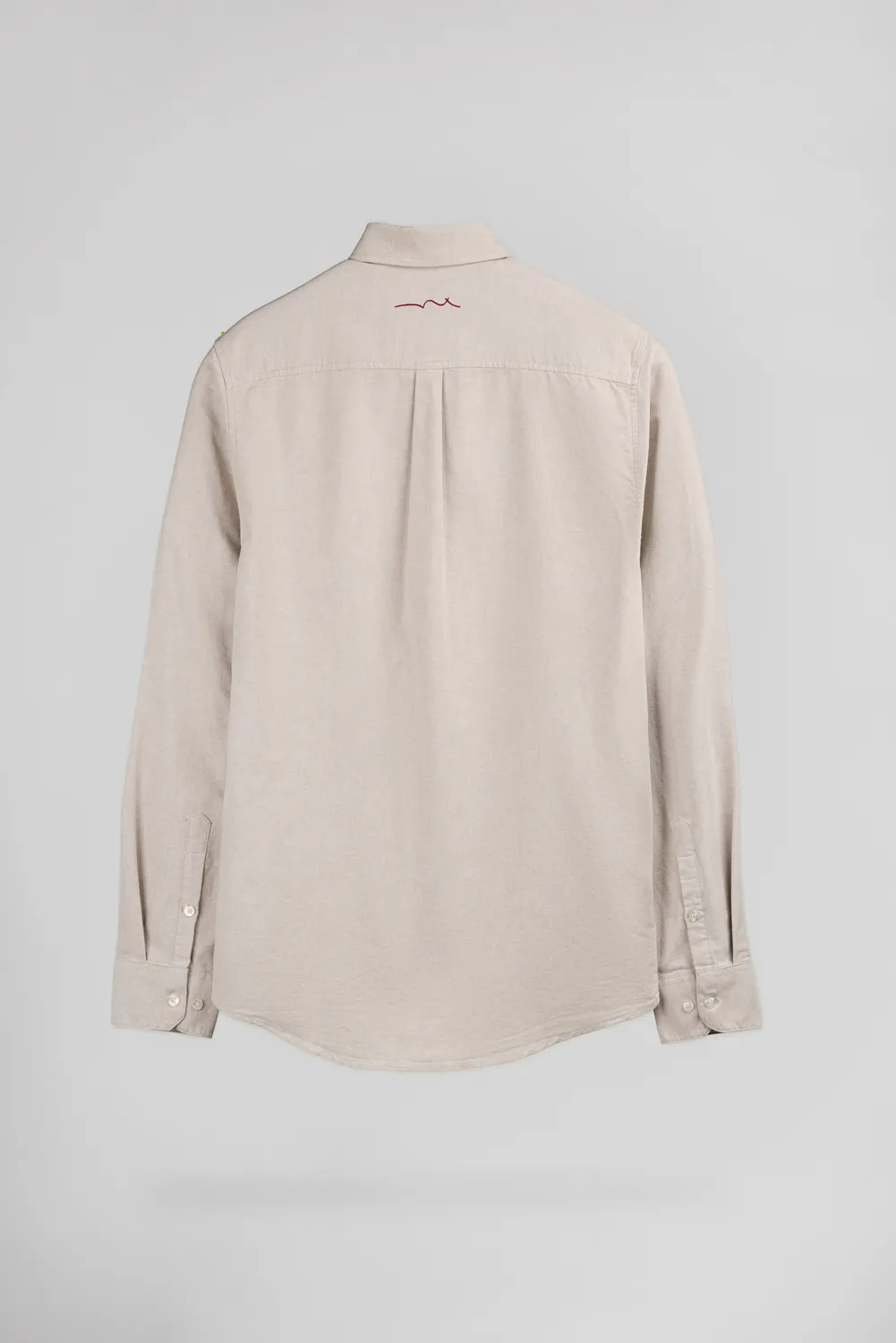 Teddy Smith C-Stan ML camicia beige oxford cotone