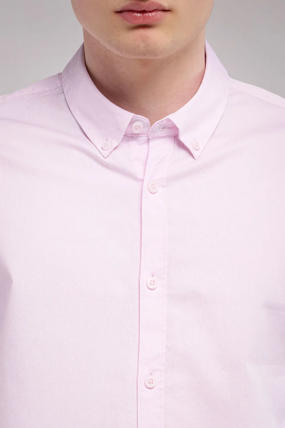 Teddy Smith C-Volt 2 camicia uomo rosa twill cotone