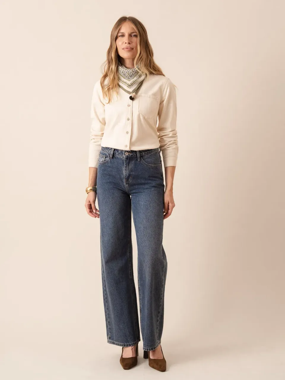 Oraije Celestin Jeans Wide Donna Blu Scuro Premium